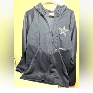 Nike Dallas Cowboys Large Nike NFL On Field Full-Zip Hybrid Blue Hoodie